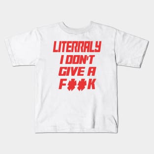 “I don’t give a fuck” Quote Design - tee trendy clothing expresses your personality . Kids T-Shirt